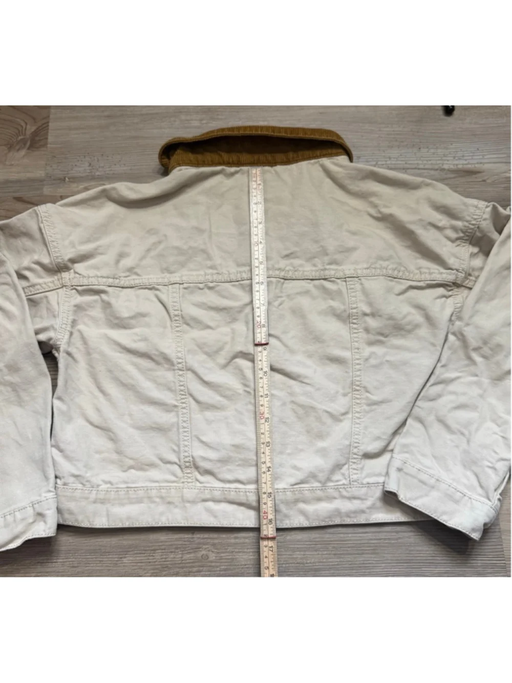 Girls Cropped khaki jacket from Weekend Academy sz 10/12